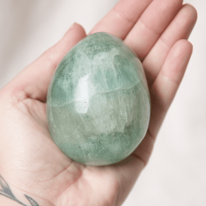 Green Rainbow Fluorite Eggs - AAA Premium Quality