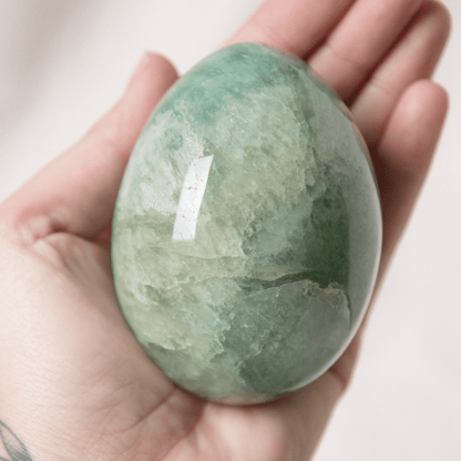 Green Rainbow Fluorite Eggs - AAA Premium Quality