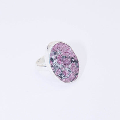 Rare Eudialyte Druzy Oval Adjustable Ring