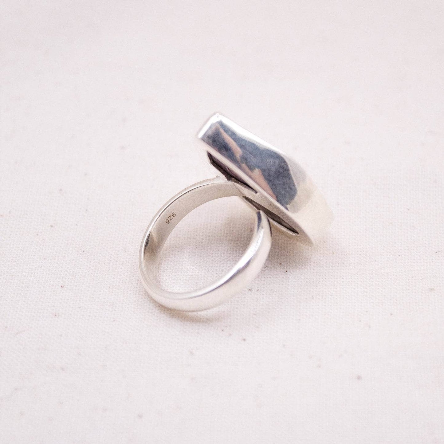 Rare Eudialyte Druzy Adjustable Teardrop Ring