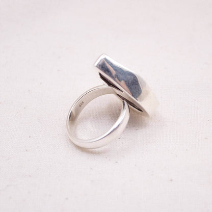 Rare Eudialyte Druzy Adjustable Teardrop Ring