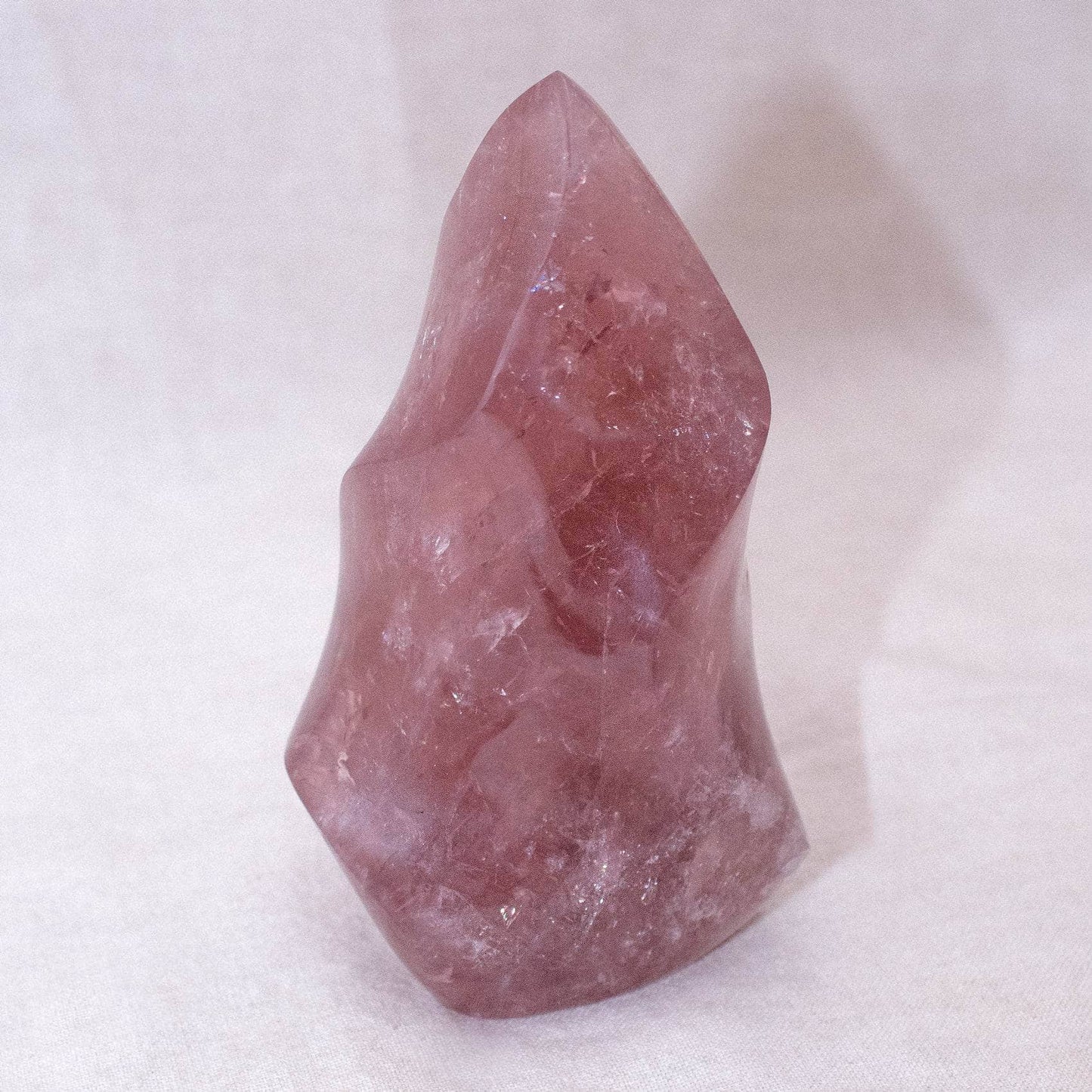 Rose Quartz Flame Crystals - 1 of a Kind