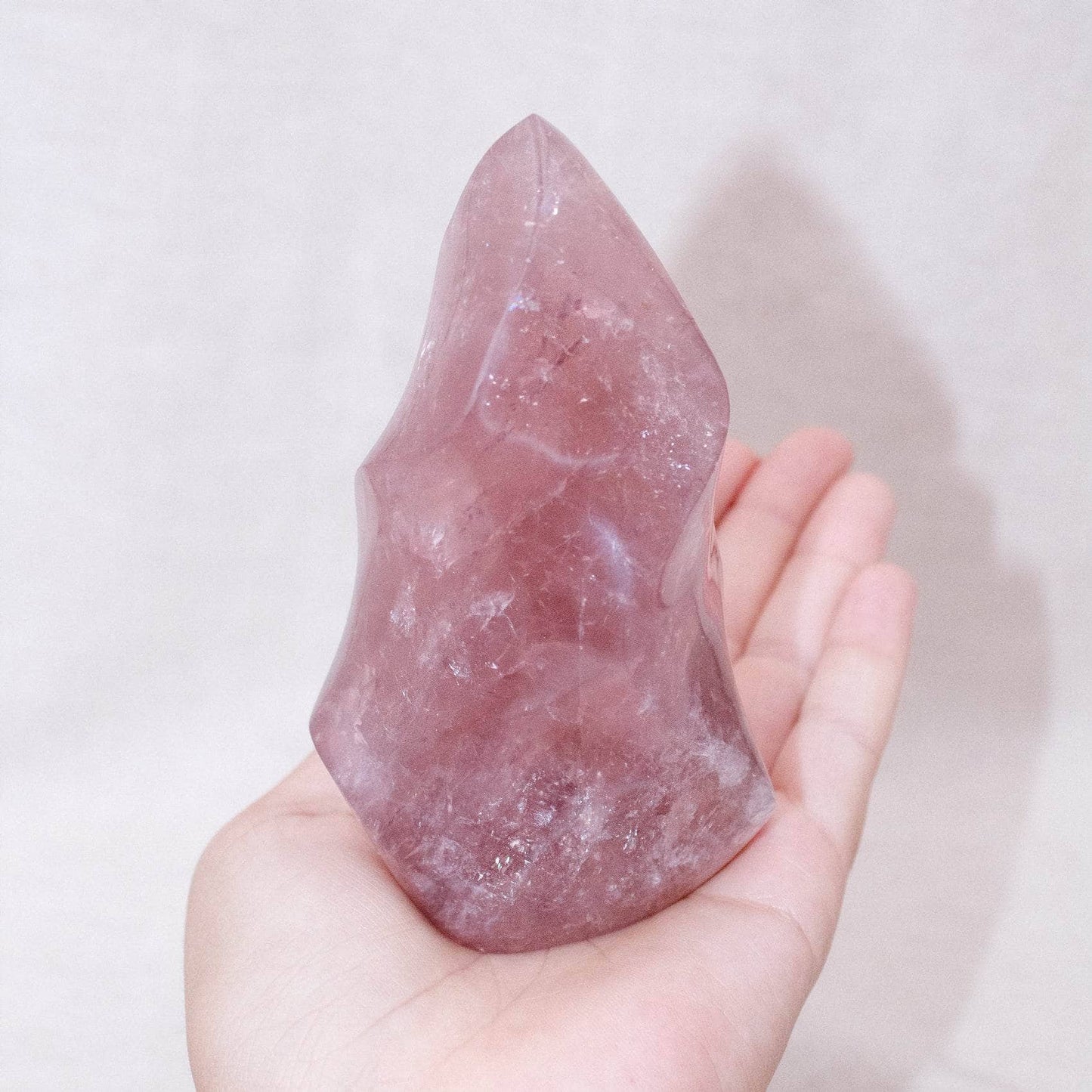 Rose Quartz Flame Crystals - 1 of a Kind