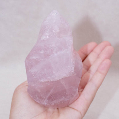 Rose Quartz Flame Crystals - 1 of a Kind