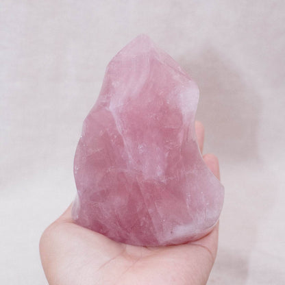 Rose Quartz Flame Crystals - 1 of a Kind