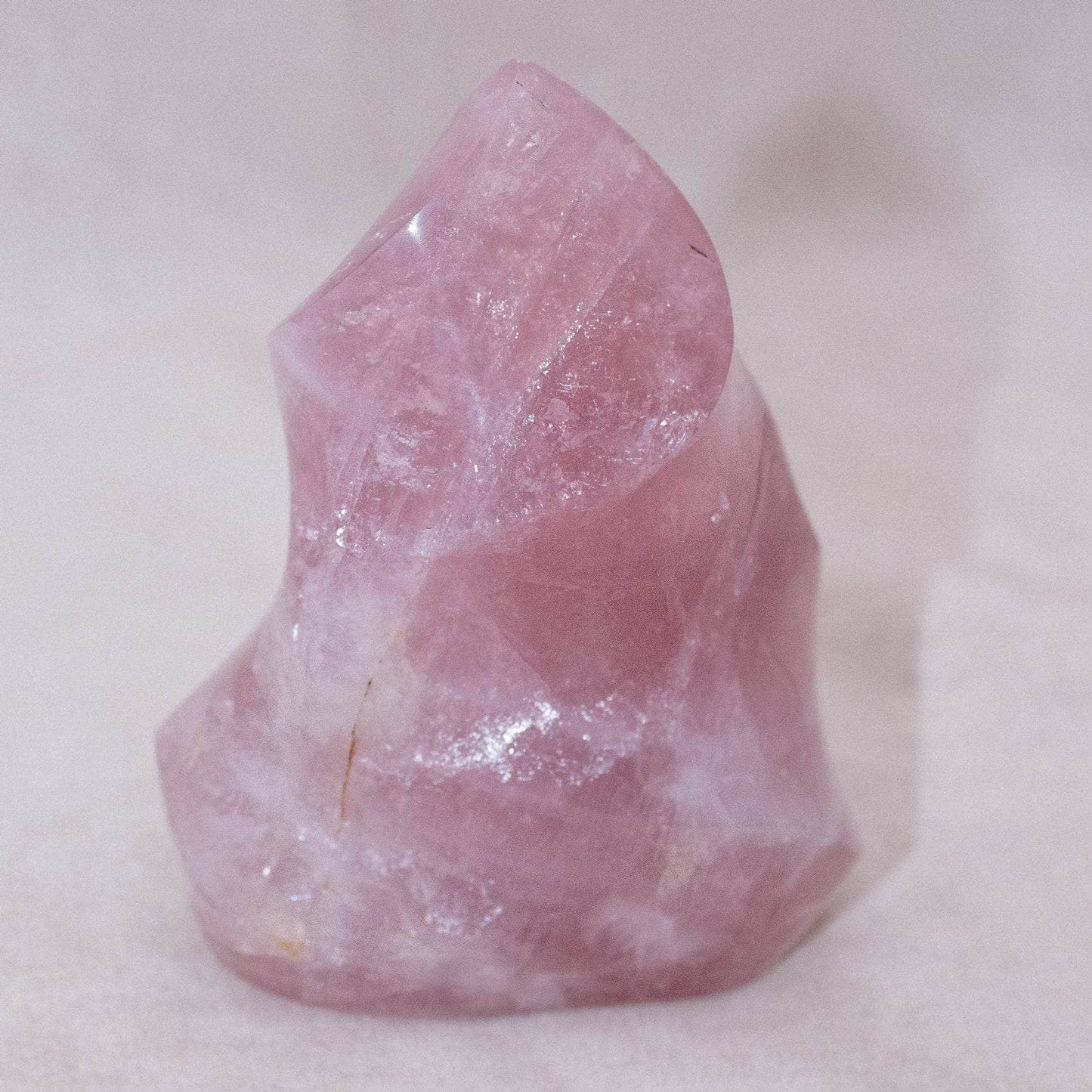 Rose Quartz Flame Crystals - 1 of a Kind
