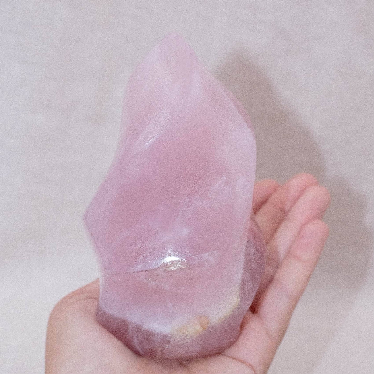 Rose Quartz Flame Crystals - 1 of a Kind