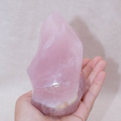 Rose Quartz Flame Crystals - 1 of a Kind