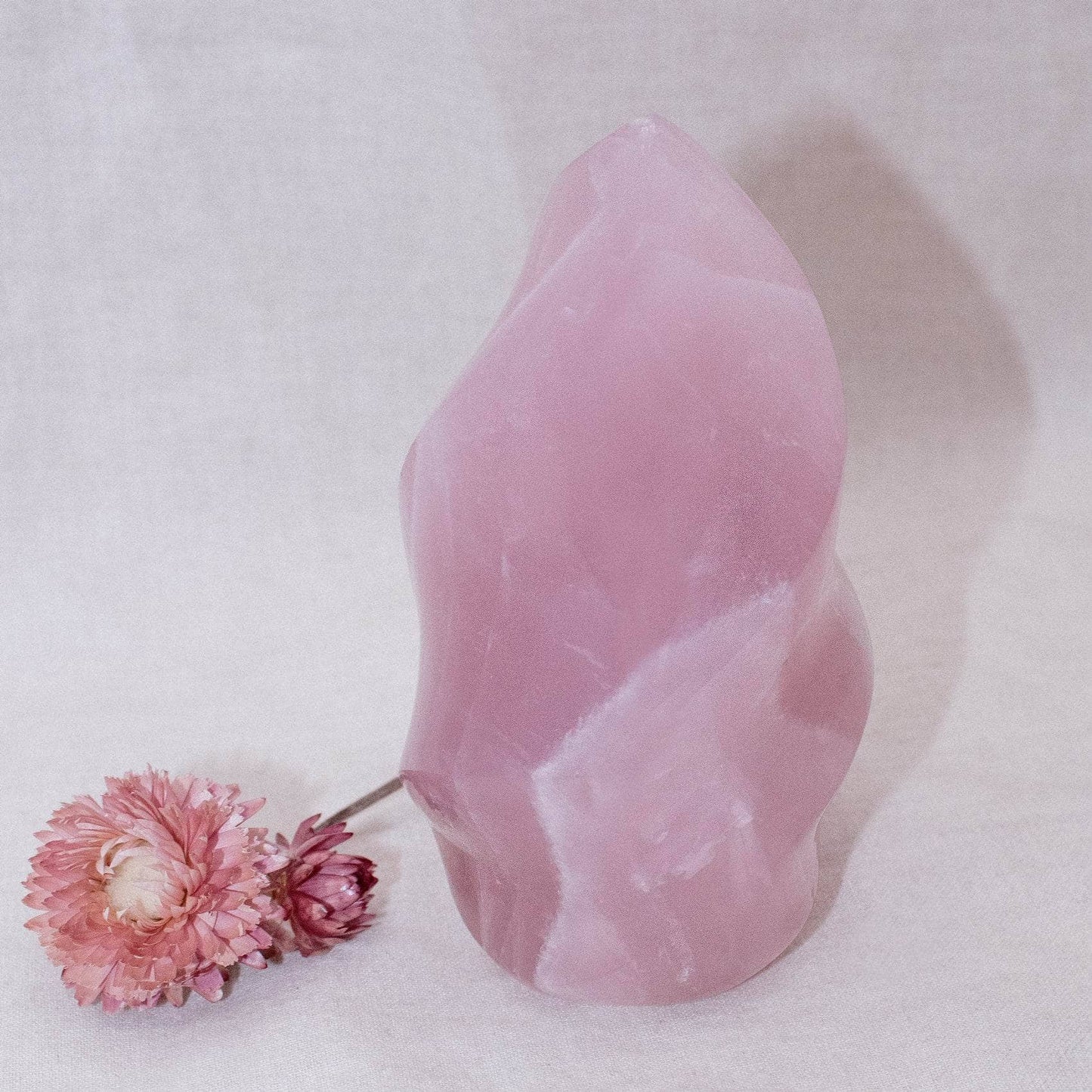 Rose Quartz Flame Crystals - 1 of a Kind