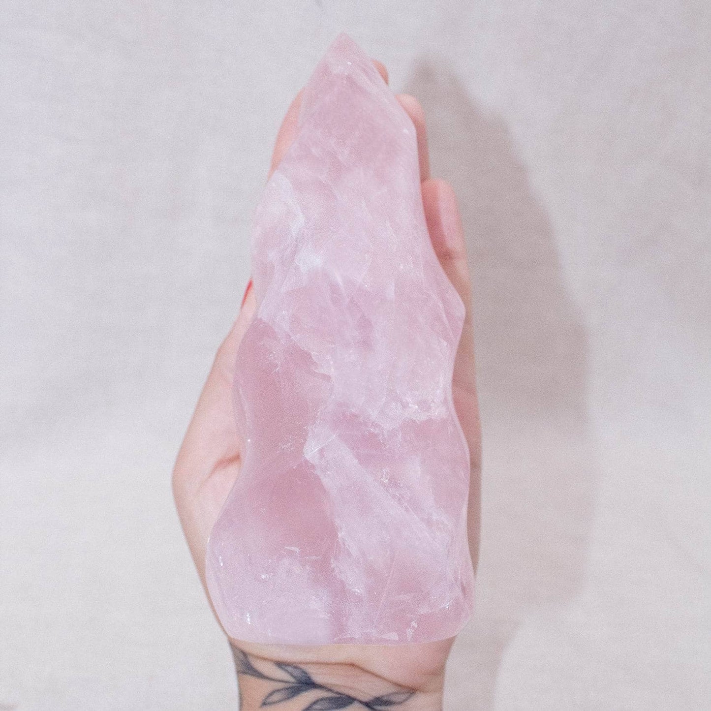 Rose Quartz Flame Crystals - 1 of a Kind