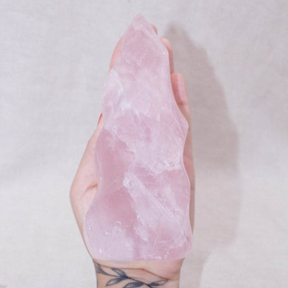 Rose Quartz Flame Crystals - 1 of a Kind
