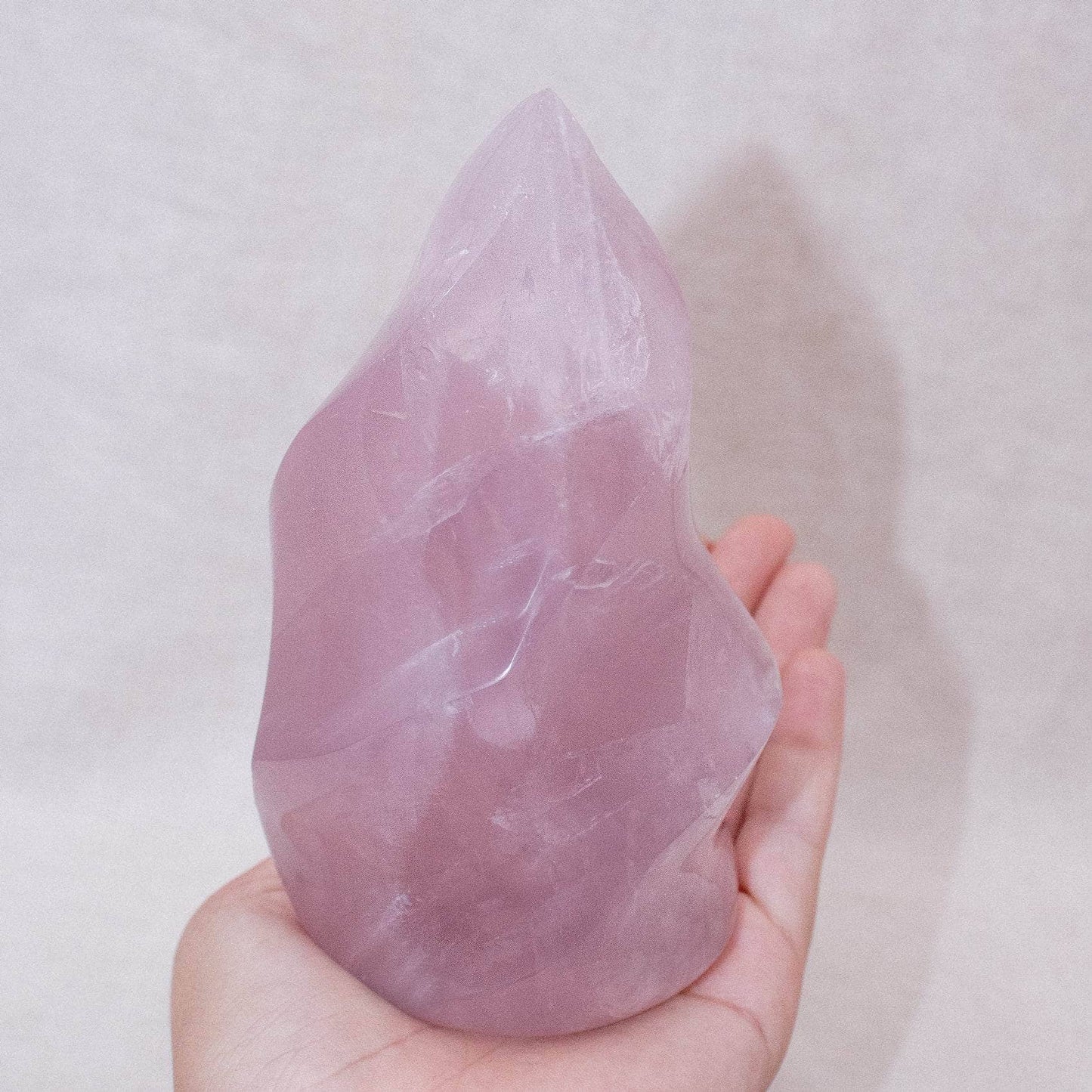 Rose Quartz Flame Crystals - 1 of a Kind