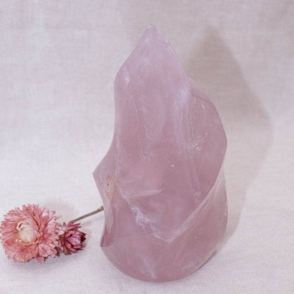 Rose Quartz Flame Crystals - 1 of a Kind