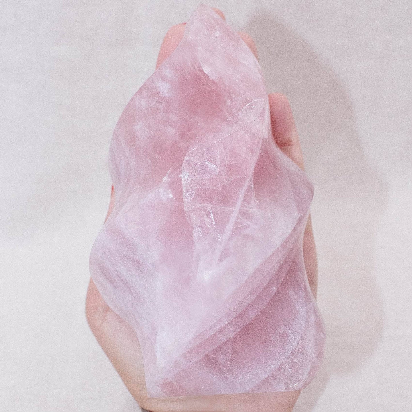 Rose Quartz Flame Crystals - 1 of a Kind