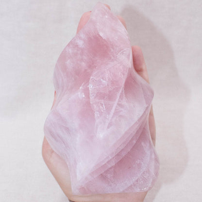 Rose Quartz Flame Crystals - 1 of a Kind