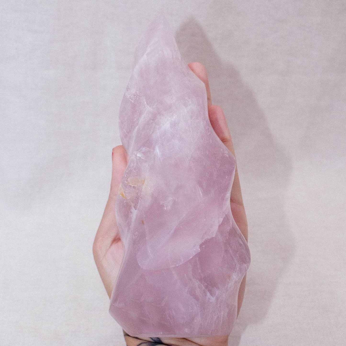 Rose Quartz Flame Crystals - 1 of a Kind
