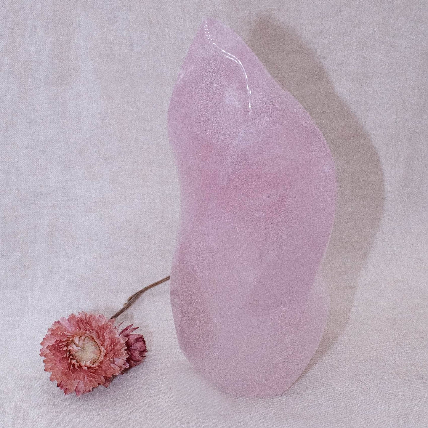 Rose Quartz Flame Crystals - 1 of a Kind