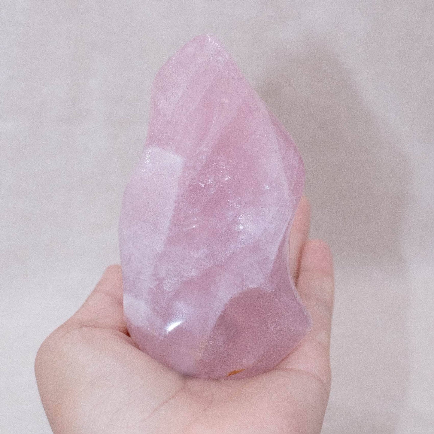 Rose Quartz Flame Crystals - 1 of a Kind