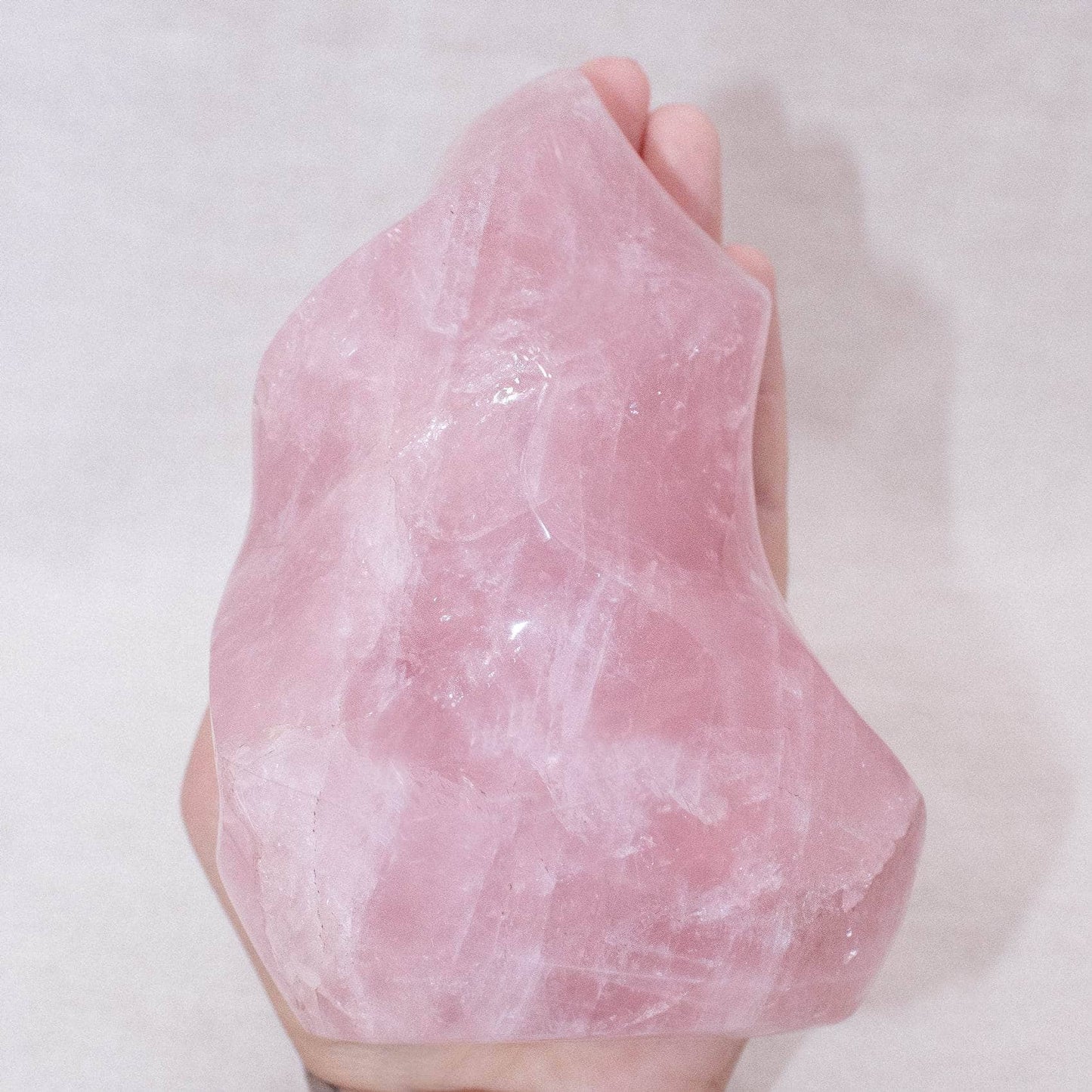 Rose Quartz Flame Crystals - 1 of a Kind