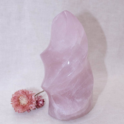 Rose Quartz Flame Crystals - 1 of a Kind