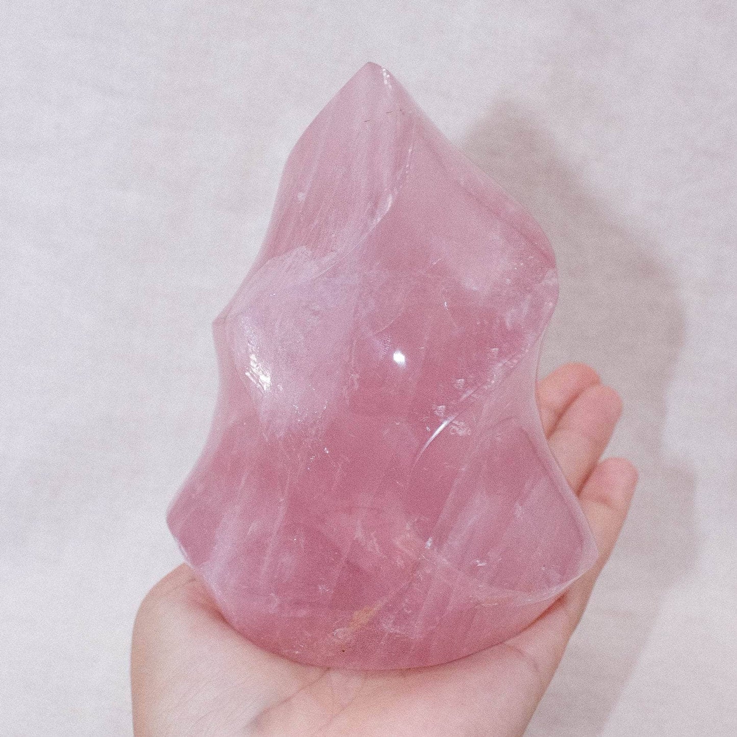 Rose Quartz Flame Crystals - 1 of a Kind