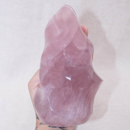 Rose Quartz Flame Crystals - 1 of a Kind