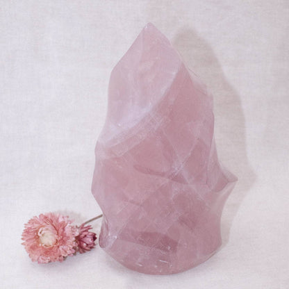 Rose Quartz Flame Crystals - 1 of a Kind