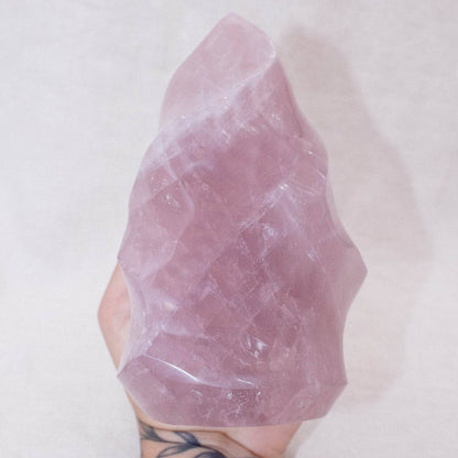 Rose Quartz Flame Crystals - 1 of a Kind