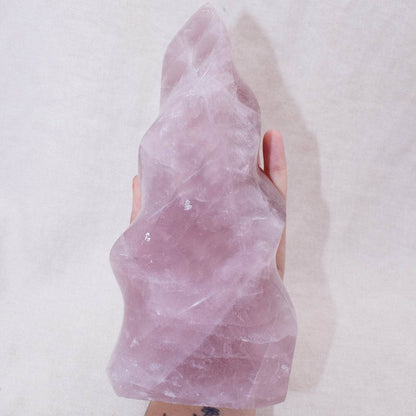 Rose Quartz Flame Crystals - 1 of a Kind