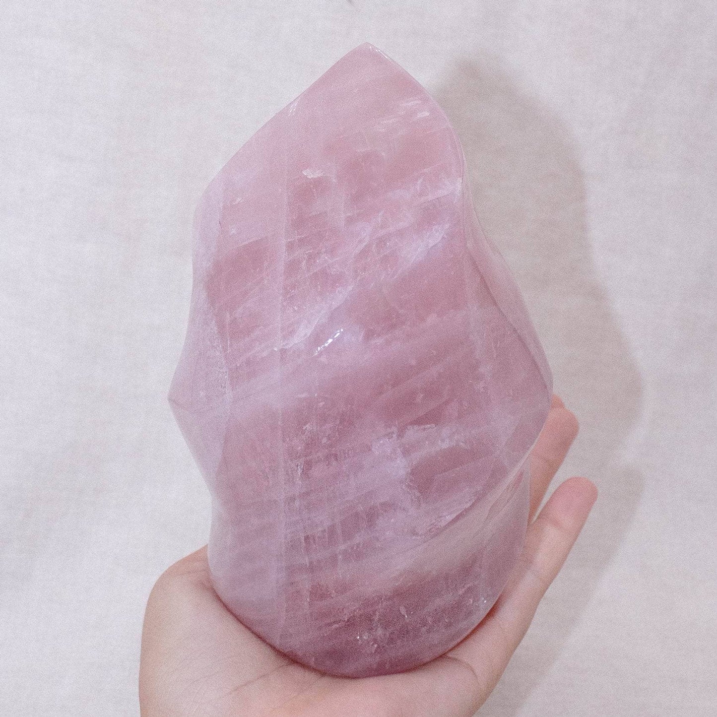 Rose Quartz Flame Crystals - 1 of a Kind