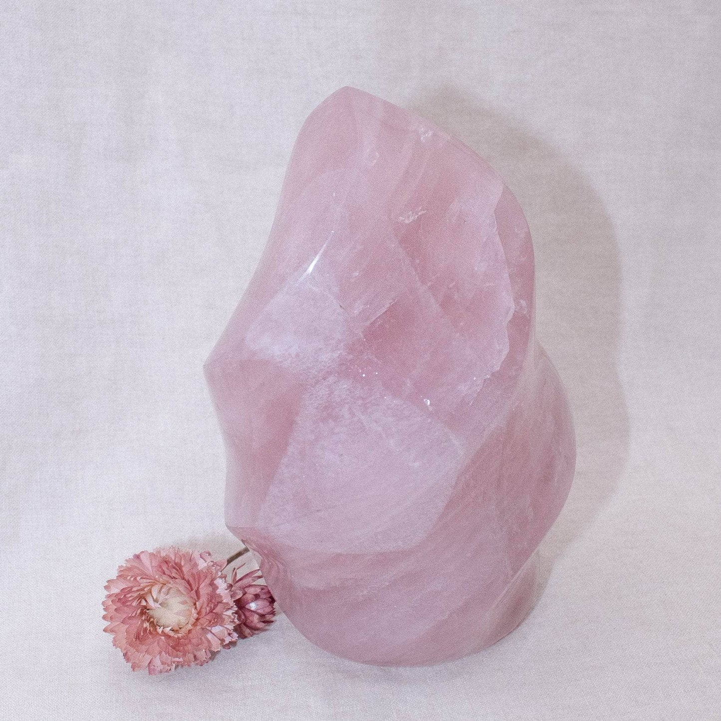 Rose Quartz Flame Crystals - 1 of a Kind