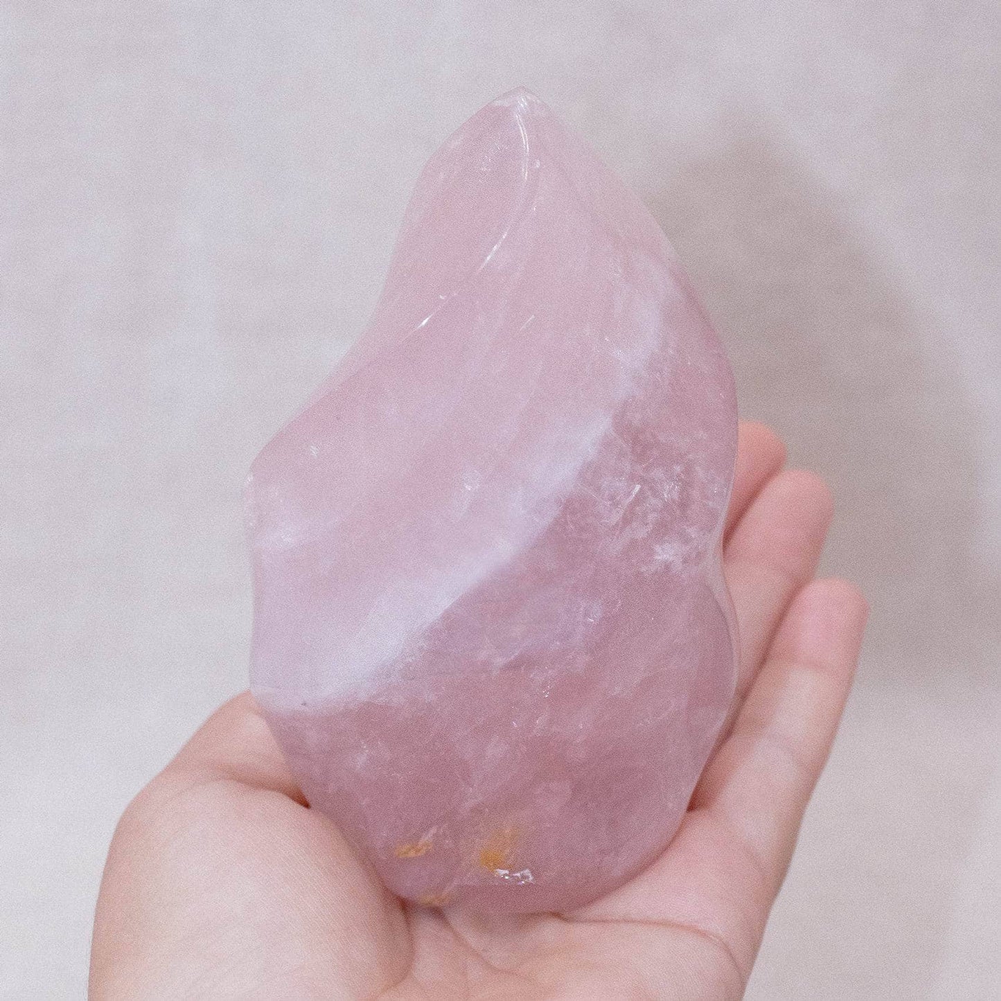 Rose Quartz Flame Crystals - 1 of a Kind