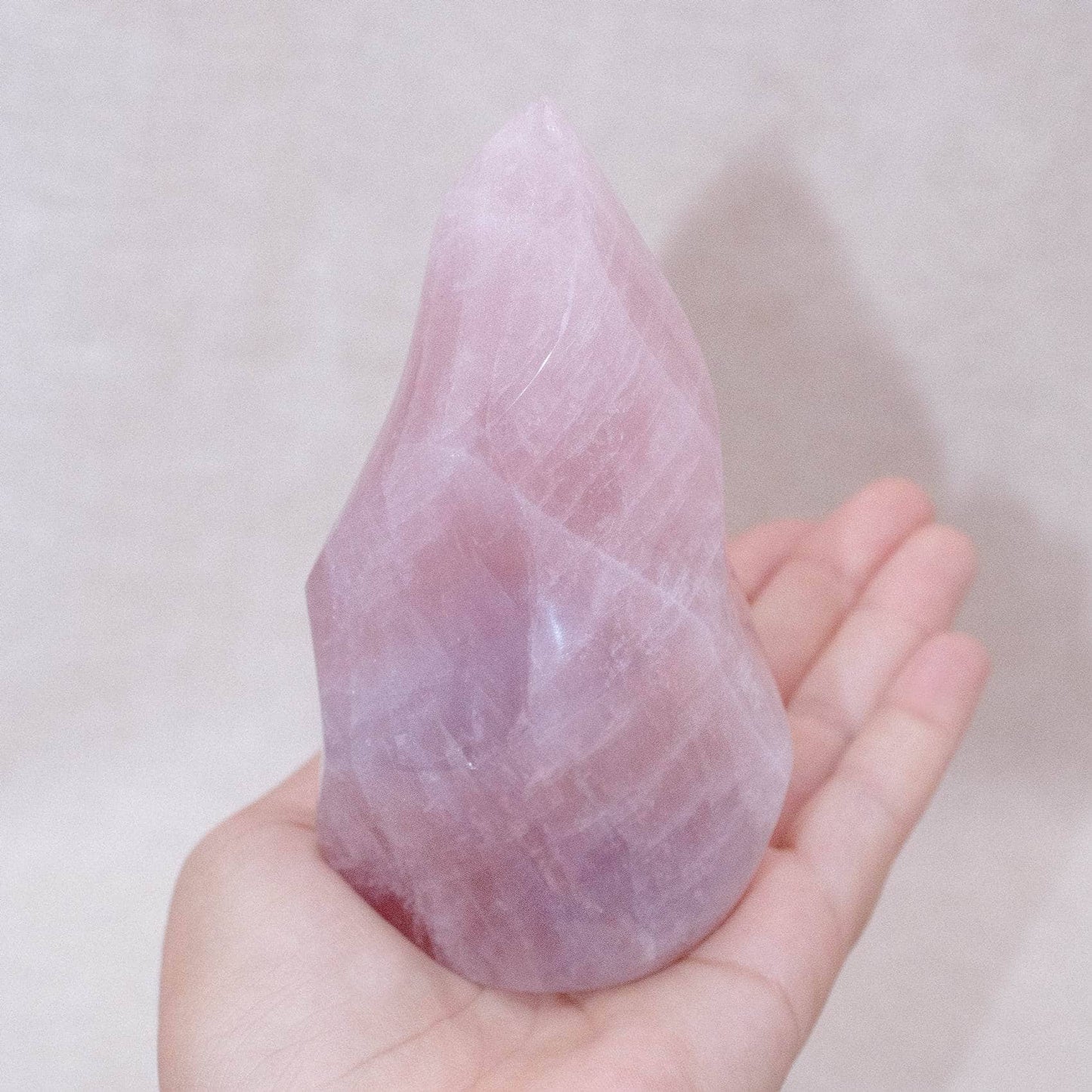 Rose Quartz Flame Crystals - 1 of a Kind