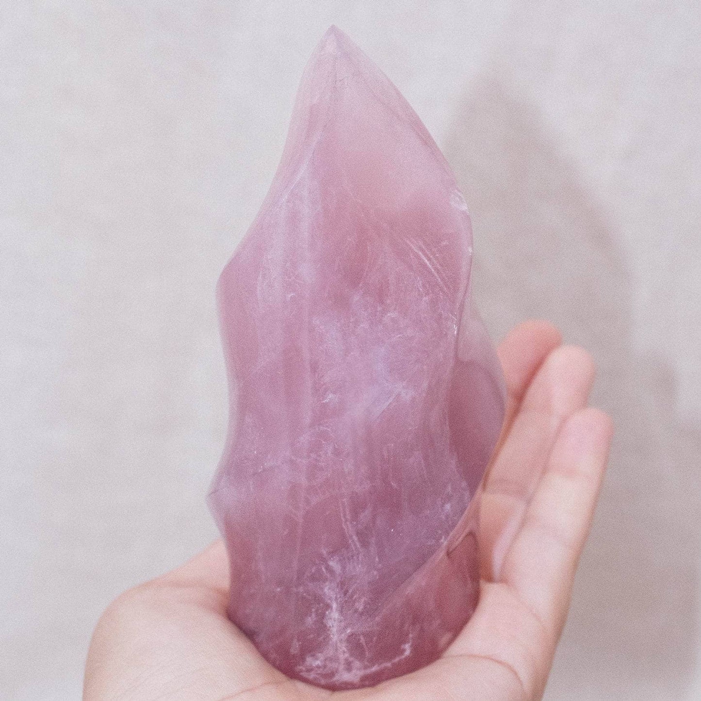 Rose Quartz Flame Crystals - 1 of a Kind