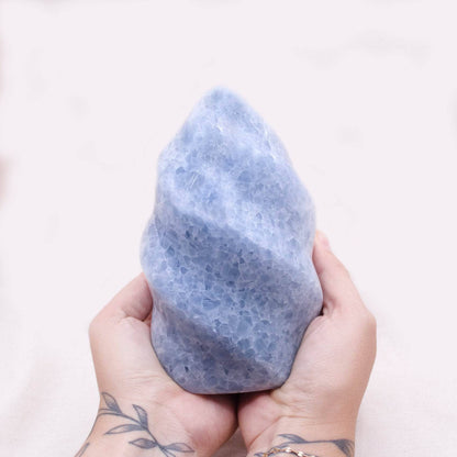 Blue Calcite Crystals Flames - AAA Premium Quality