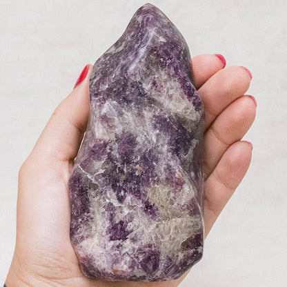 Lepidolite Flame Freeform  - AAA Premium Quality
