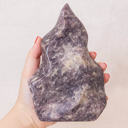Lepidolite Flame Freeform  - AAA Premium Quality