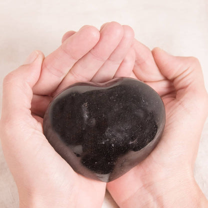Black Tourmaline Heart - AAA Premium Quality - 1 of a Kind