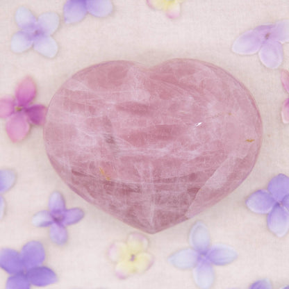 Rose Quartz Hearts - Large - AAA Premium Quality