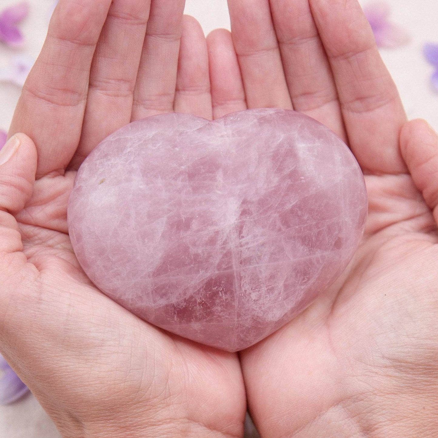 Rose Quartz Hearts - Large - AAA Premium Quality