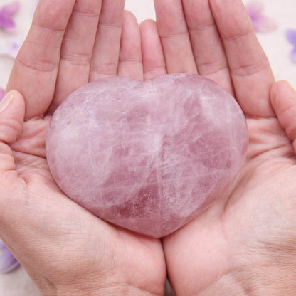 Rose Quartz Hearts - Large - AAA Premium Quality