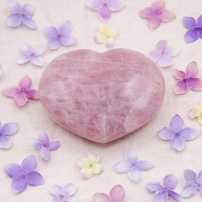 Rose Quartz Hearts - Large - AAA Premium Quality