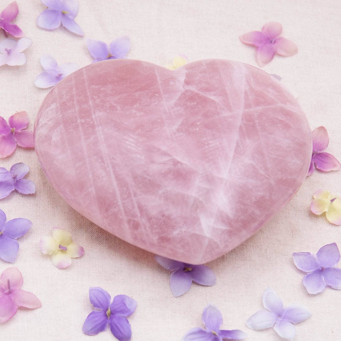Rose Quartz Hearts - Large - AAA Premium Quality