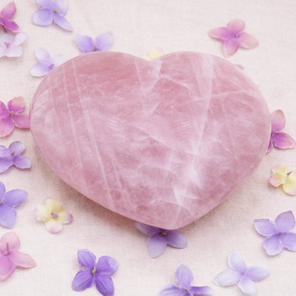 Rose Quartz Hearts - Large - AAA Premium Quality