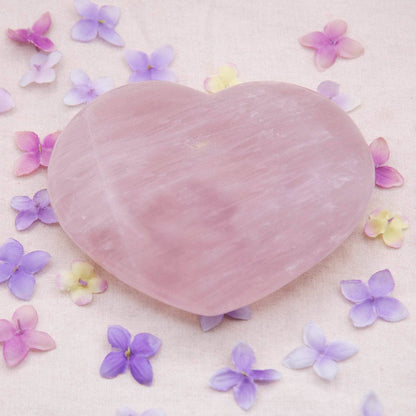 Rose Quartz Hearts - Large - AAA Premium Quality