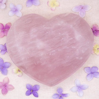 Rose Quartz Hearts - Large - AAA Premium Quality