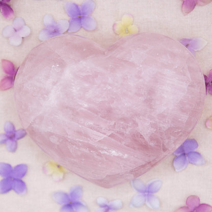 Rose Quartz Hearts - Large - AAA Premium Quality
