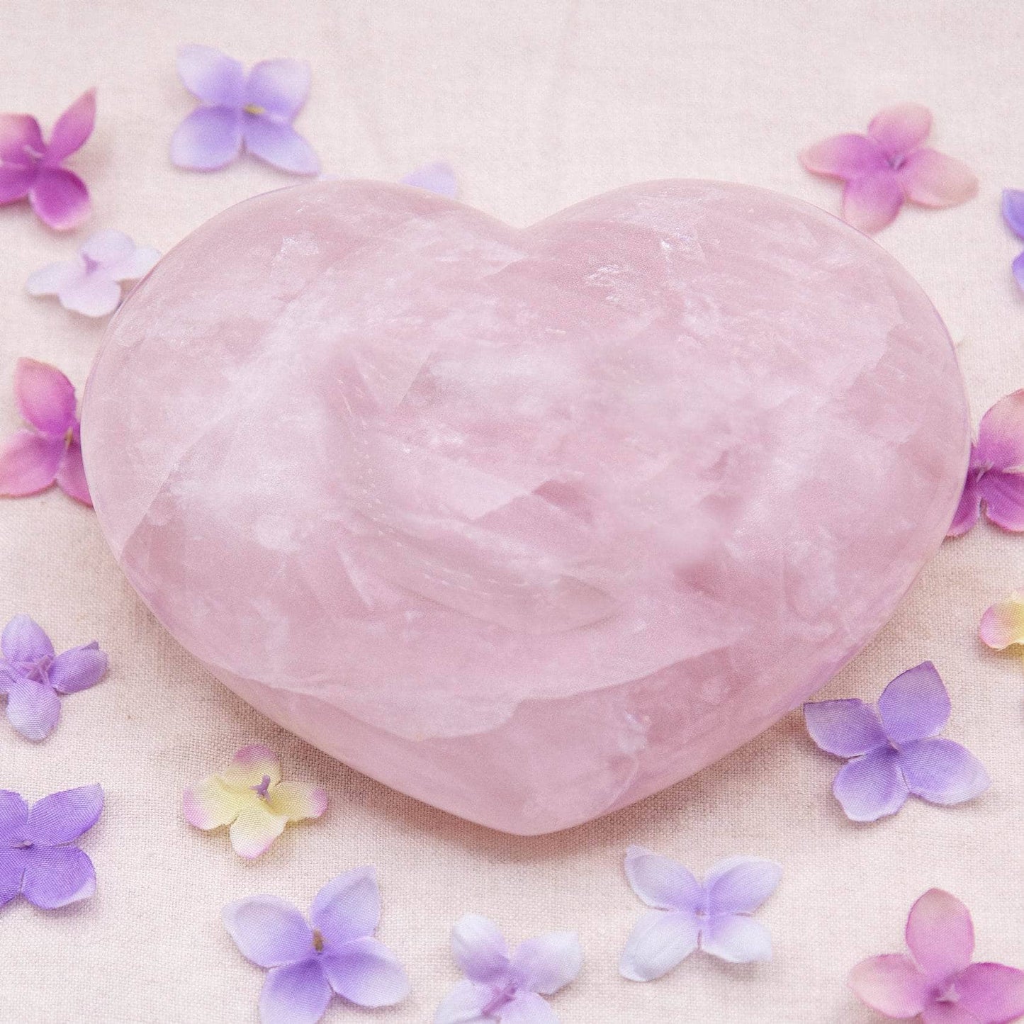Rose Quartz Hearts - Large - AAA Premium Quality