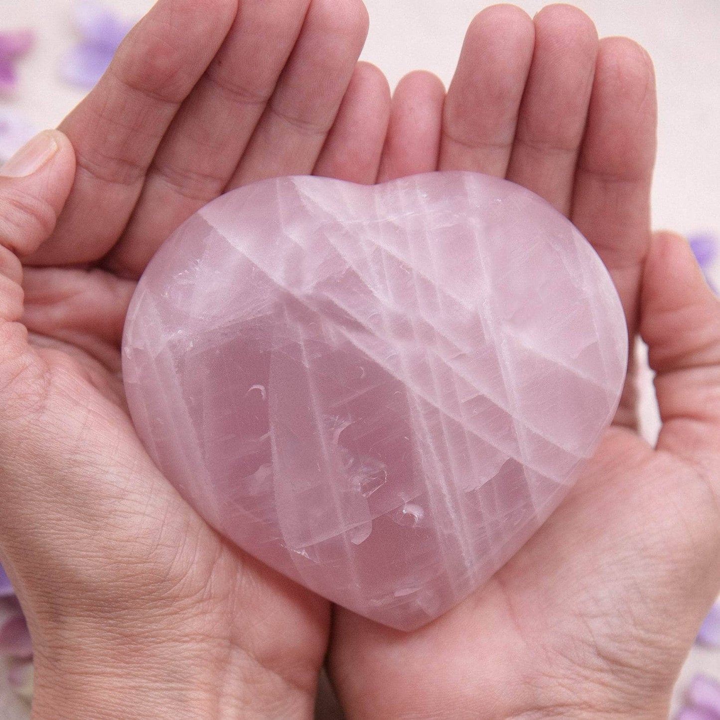 Rose Quartz Hearts - Large - AAA Premium Quality