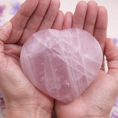 Rose Quartz Hearts - Large - AAA Premium Quality